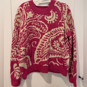 Autres Filles Paisley Pink and Cream Sweater